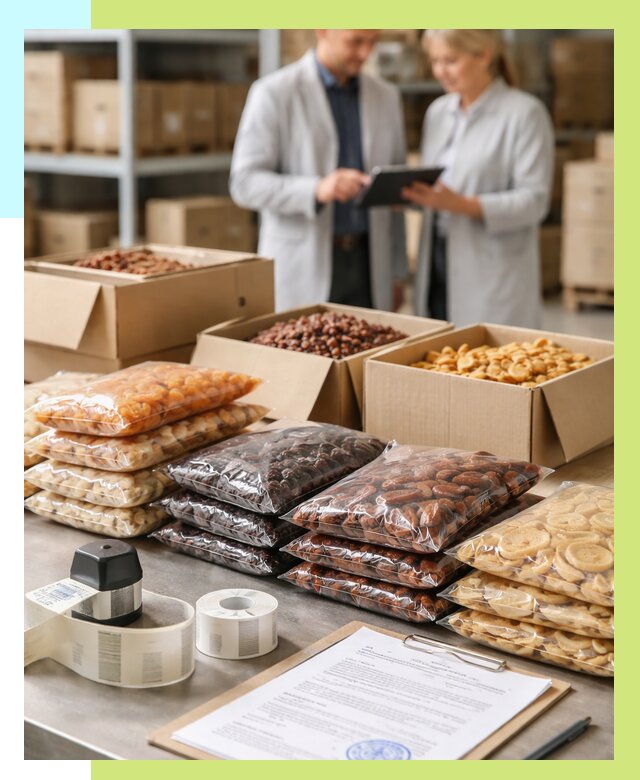 Сертификация сухофруктов в Отрадном от 13044 р. | Алешин-Трд под ключ