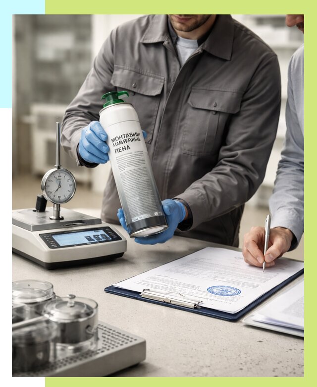 Сертификация монтажной пены в Отрадном от 16305 р. | Алешин-Трд