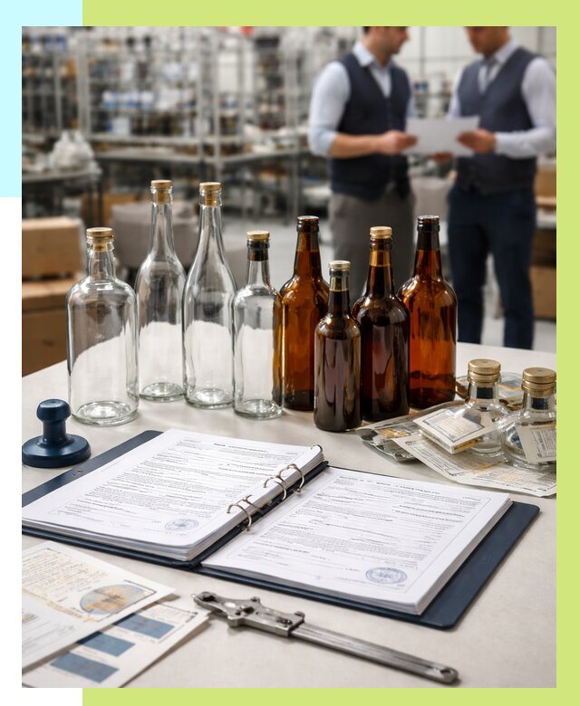 Сертификация стеклянных бутылок в Отрадном от 27175 р. | Алешин-Трд