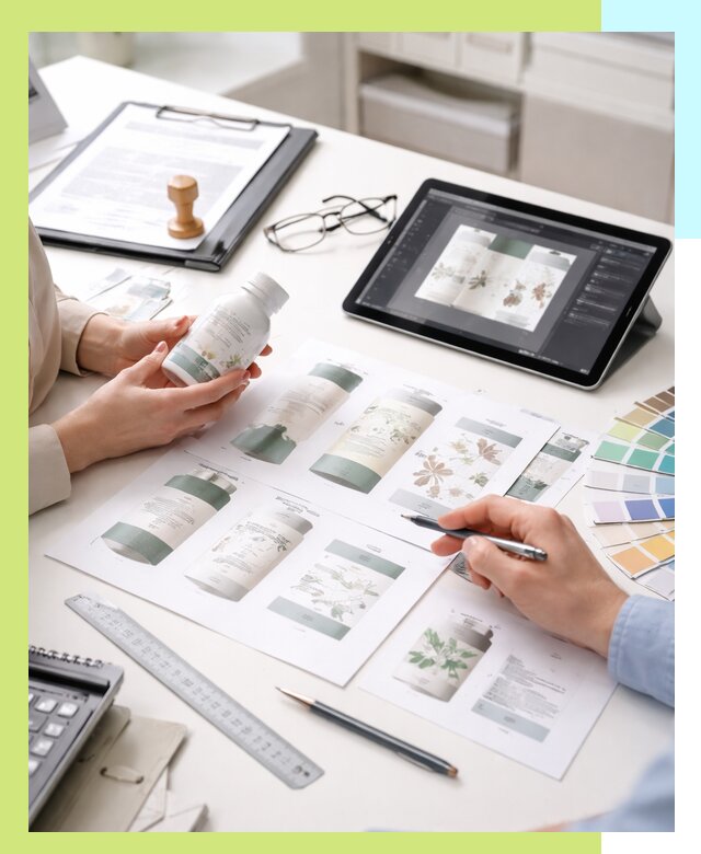 Профессиональная разработка дизайна и текста этикетки продукции в Отрадном