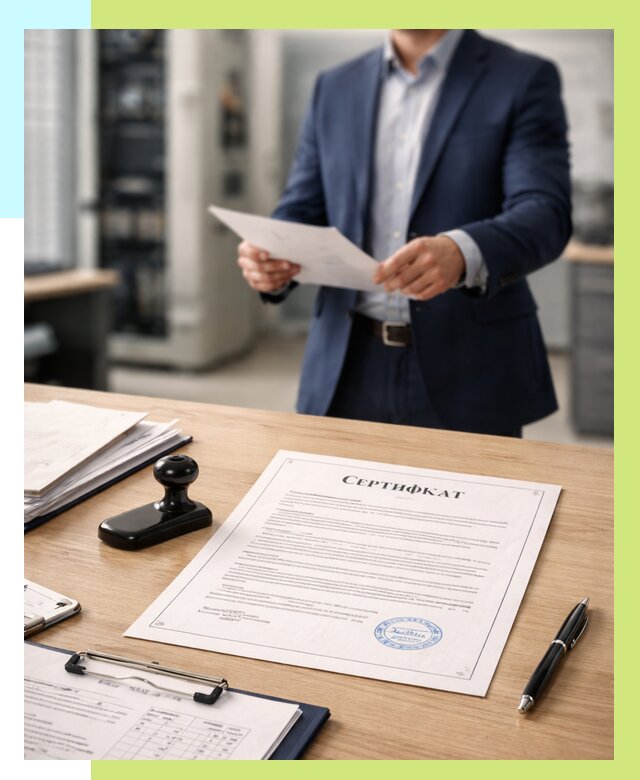 Сертификат на оборудование в Отрадном от 16305 р. | Алешин-Трд