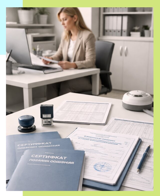 Сертификаты пожарной безопасности в Отрадном от 16305 р. | Алешин-Трд