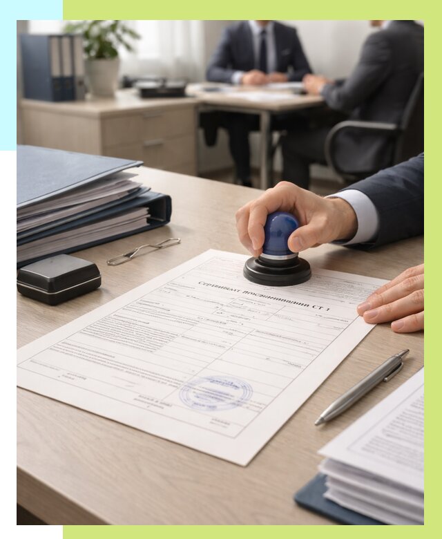 Сертификат происхождения СТ 1 в Отрадном от 4892 р. | Алешин-Трд