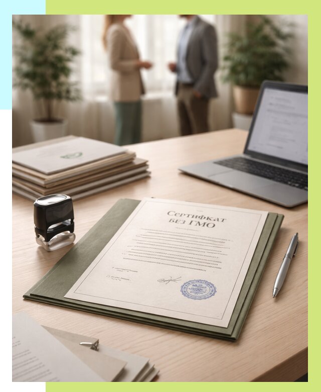 Сертификат без ГМО в Отрадном от 8153 р. оформить срочно Алешин-Трд