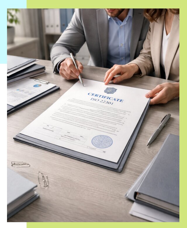 Сертификат ISO 22301 в Отрадном от 48915 р. | Алешин-Трд срочно